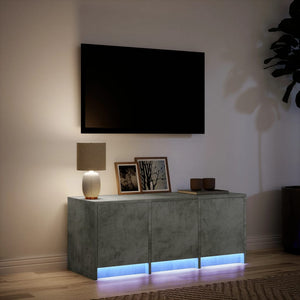 Έπιπλο Τηλεόρασης με LED Γκρι Σκυρ. 97x34x40 εκ. Επεξ. Ξύλο - Pakobazaar