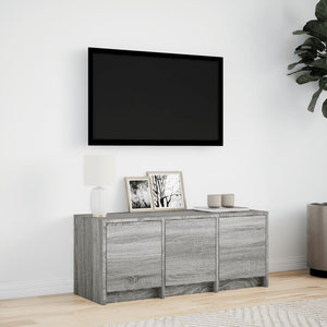 Έπιπλο Τηλεόρασης με LED Γκρι Sonoma 97x34x40 εκ. Επεξ. Ξύλο - Pakobazaar