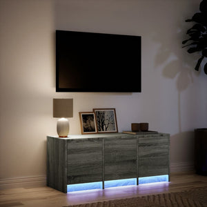 Έπιπλο Τηλεόρασης με LED Γκρι Sonoma 97x34x40 εκ. Επεξ. Ξύλο - Pakobazaar