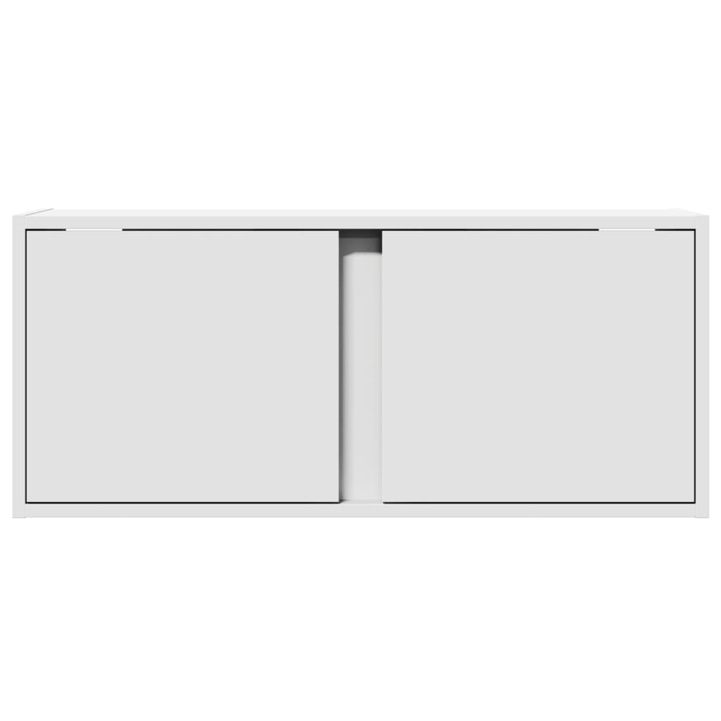 Έπιπλο Τοίχου Τηλεόρασης με LED Λευκό 80x31x35 εκ. - Pakobazaar