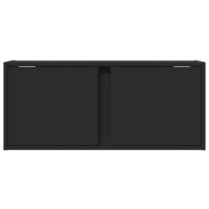 Έπιπλο Τοίχου Τηλεόρασης με LED Μαύρο 80x31x35 εκ. - Pakobazaar