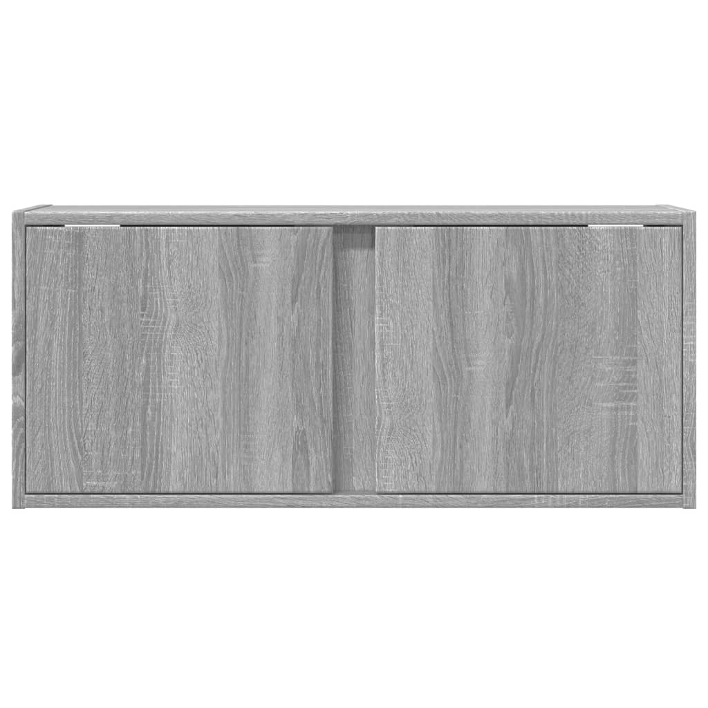 Έπιπλο Τοίχου Τηλεόρασης με LED Γκρι Sonoma 80x31x35 εκ. - Pakobazaar