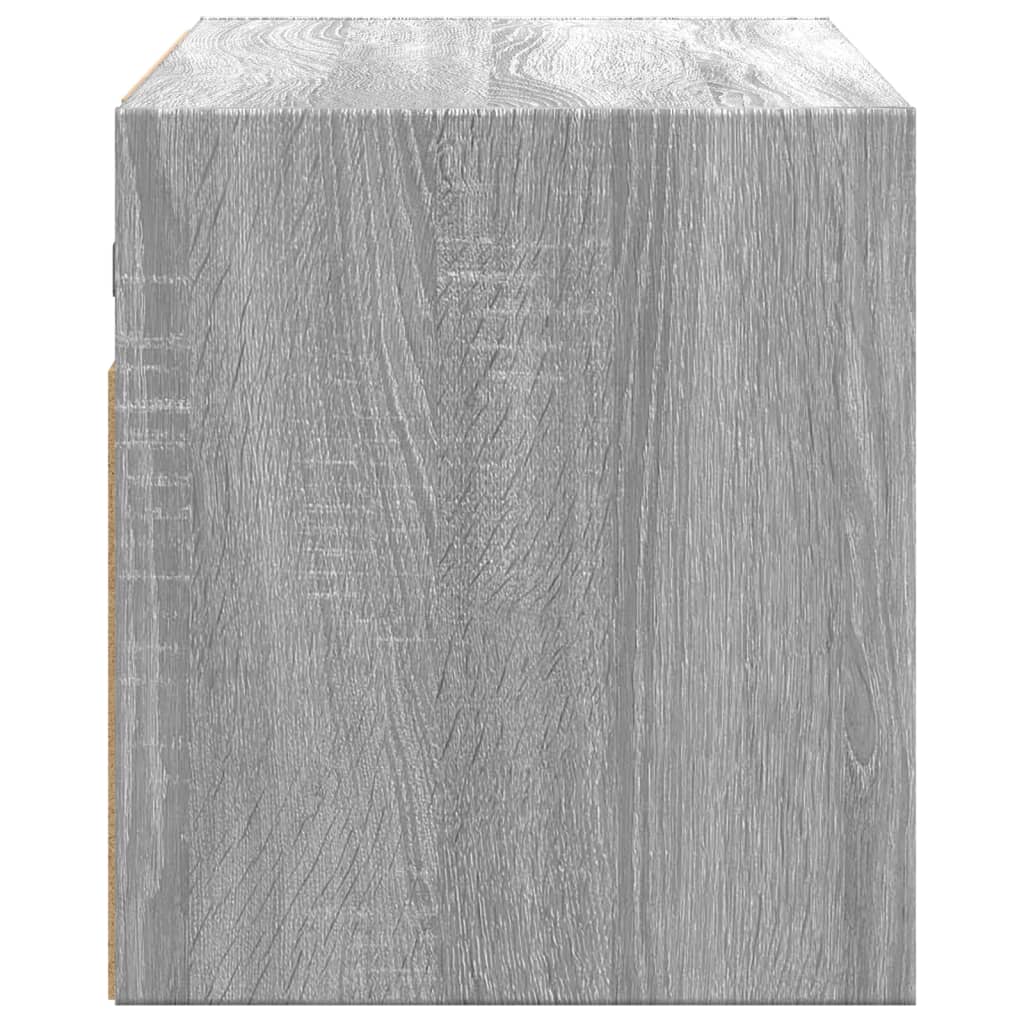 Έπιπλο Τοίχου Τηλεόρασης με LED Γκρι Sonoma 80x31x35 εκ. - Pakobazaar
