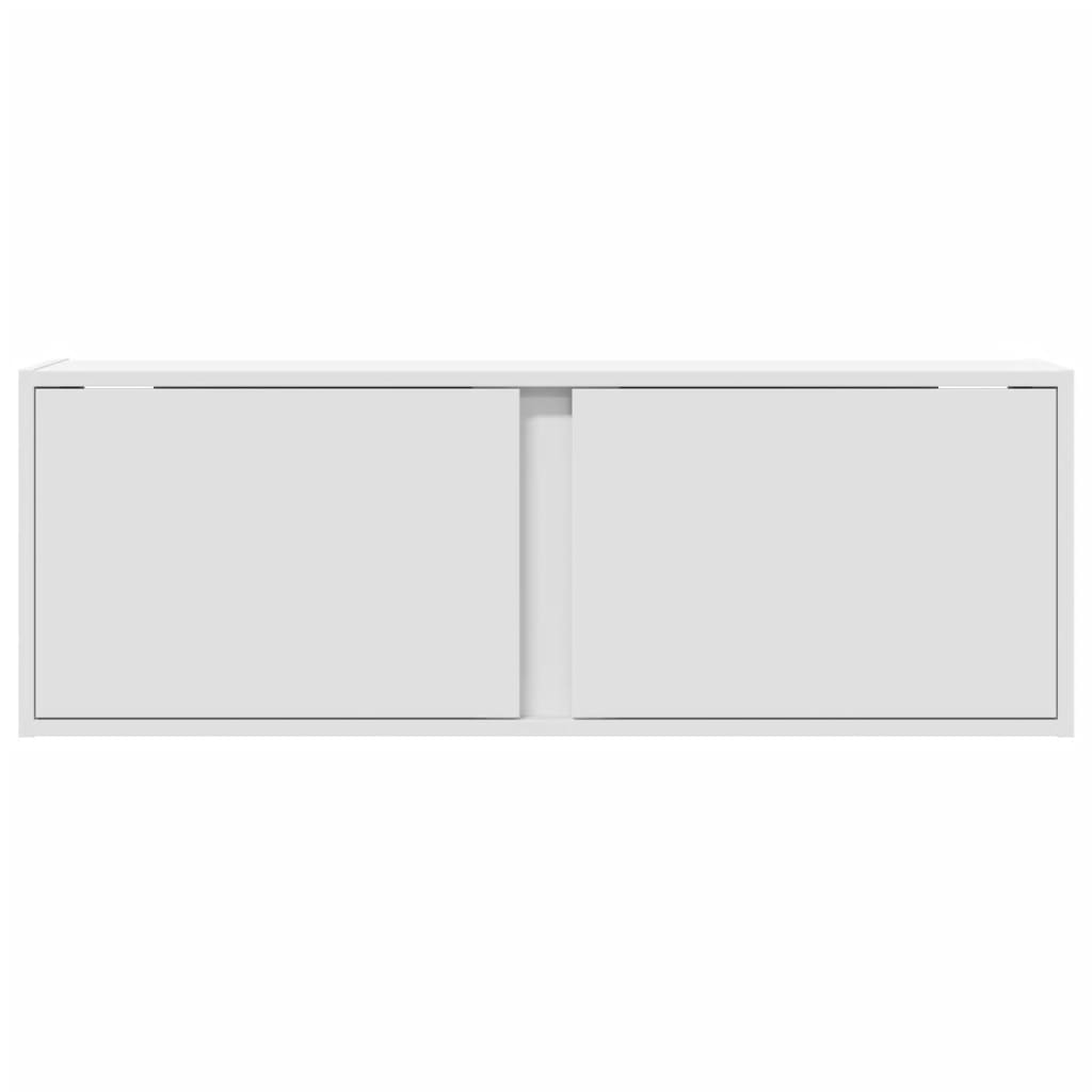 Έπιπλο Τοίχου Τηλεόρασης με LED Λευκό 100x31x35 εκ. - Pakobazaar