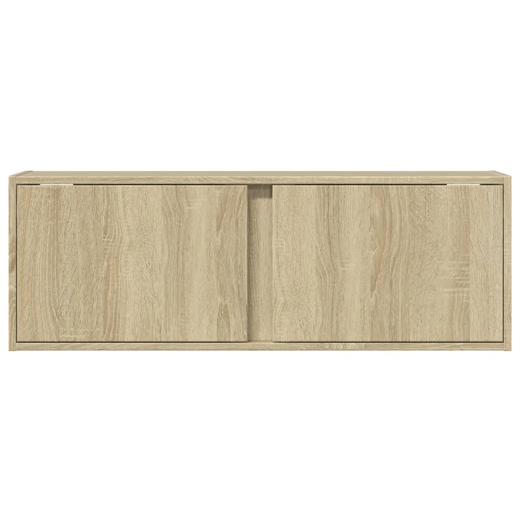 Έπιπλο Τοίχου Τηλεόρασης με LED Sonoma Δρυς 100x31x35 εκ. - Pakobazaar