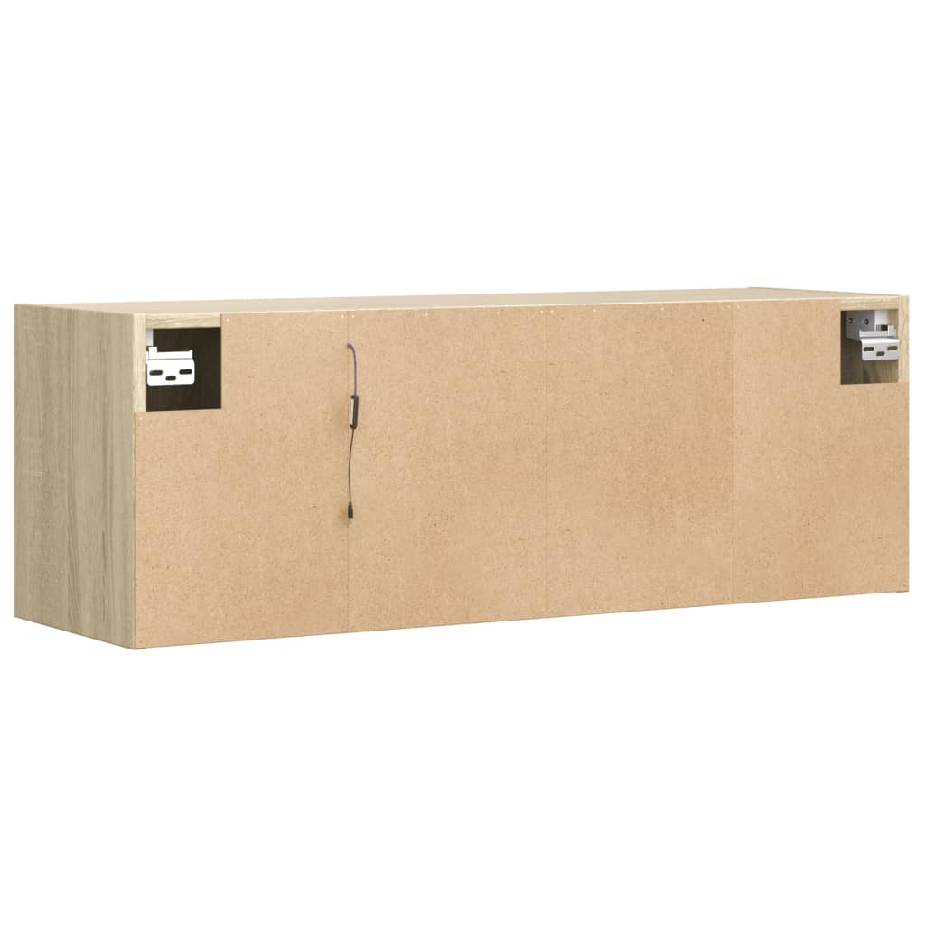 Έπιπλο Τοίχου Τηλεόρασης με LED Sonoma Δρυς 100x31x35 εκ. - Pakobazaar