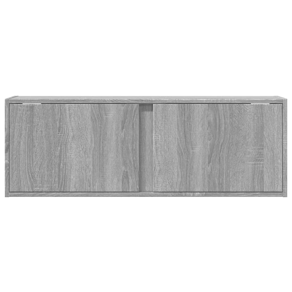 Έπιπλο Τοίχου Τηλεόρασης με LED Γκρι Sonoma 100x31x35 εκ. - Pakobazaar