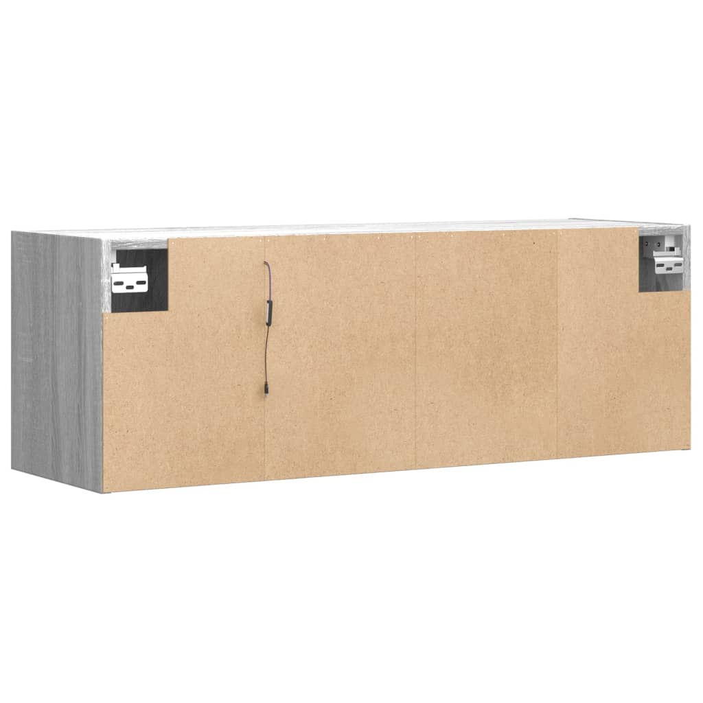 Έπιπλο Τοίχου Τηλεόρασης με LED Γκρι Sonoma 100x31x35 εκ. - Pakobazaar