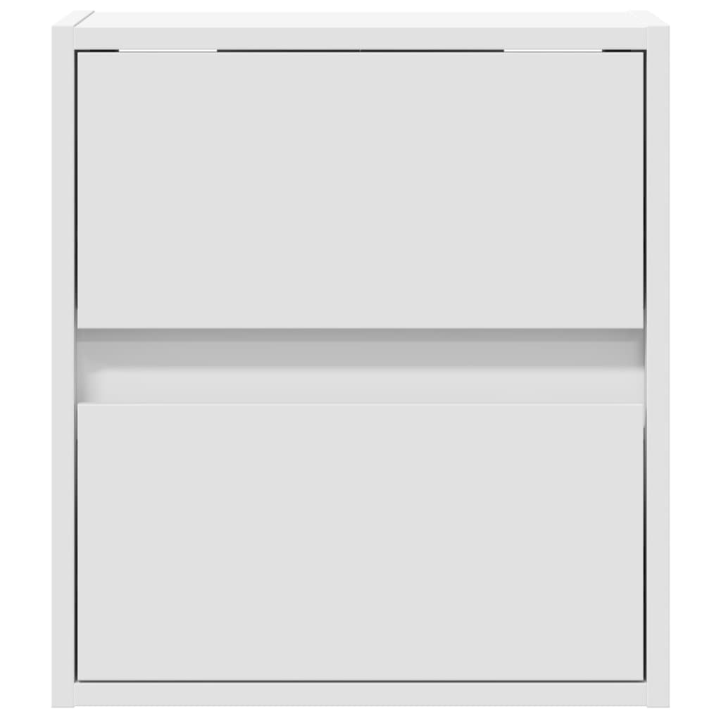 Έπιπλο Τοίχου Τηλεόρασης με LED Λευκό 41x31x45 εκ.