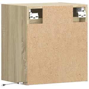 Έπιπλα Τοίχου Τηλ. με LED 2 Τεμ. Sonoma Δρυς 41x31x45 εκ. - Pakobazaar