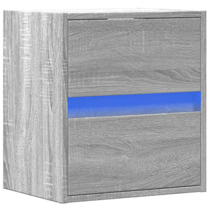 Έπιπλο Τοίχου Τηλεόρασης με LED Γκρι Sonoma 41x31x45 εκ. - Pakobazaar