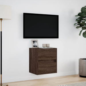 Έπιπλο Τοίχου Τηλεόρασης με LED Καφέ Δρυς 41x31x45 εκ. - Pakobazaar
