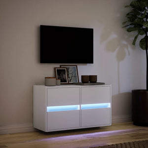 Έπιπλο Τοίχου Τηλεόρασης με LED Λευκό 80x31x45 εκ. - Pakobazaar