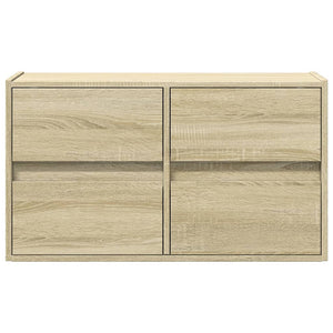 Έπιπλο Τοίχου Τηλεόρασης με LED Sonoma Δρυς 80x31x45 εκ. - Pakobazaar