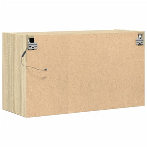 Έπιπλο Τοίχου Τηλεόρασης με LED Sonoma Δρυς 80x31x45 εκ. - Pakobazaar