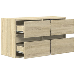 Έπιπλο Τοίχου Τηλεόρασης με LED Sonoma Δρυς 80x31x45 εκ. - Pakobazaar