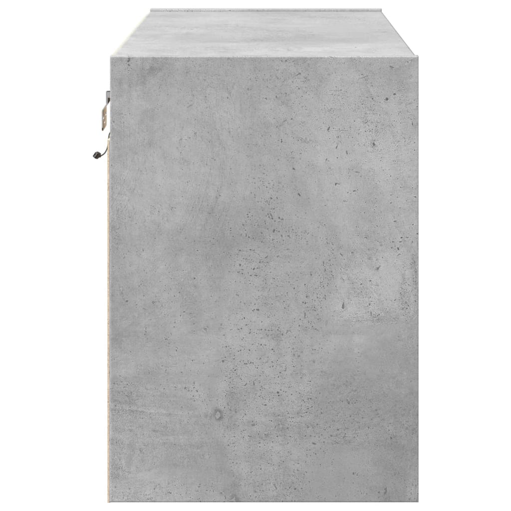 Έπιπλο Τηλεόρασης με LED Γκρι Σκυροδέματος 80x31x45 εκ. - Pakobazaar