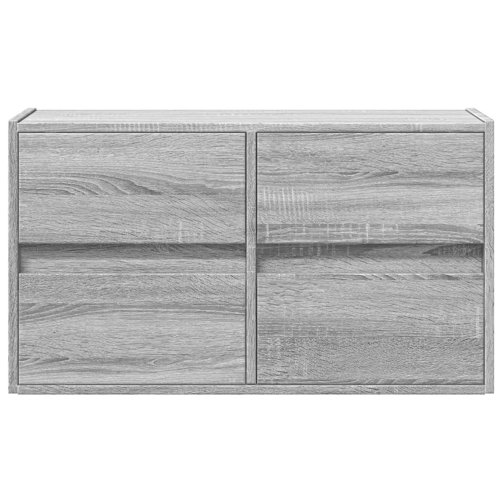 Έπιπλο Τοίχου Τηλεόρασης με LED Γκρι Sonoma 80x31x45 εκ. - Pakobazaar