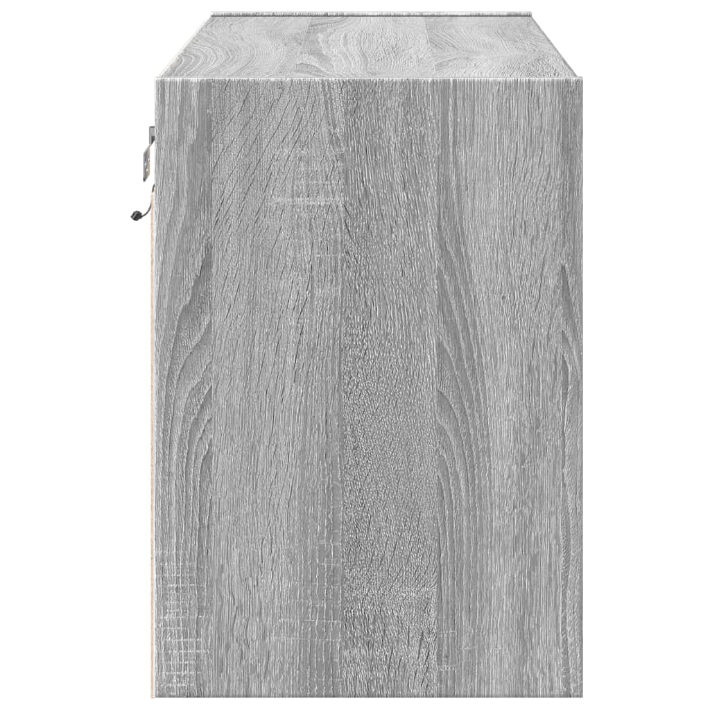 Έπιπλο Τοίχου Τηλεόρασης με LED Γκρι Sonoma 80x31x45 εκ. - Pakobazaar
