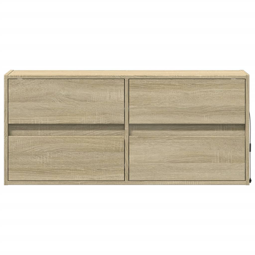 Έπιπλο Τοίχου Τηλεόρασης με LED Sonoma Δρυς 100x31x45 εκ. - Pakobazaar