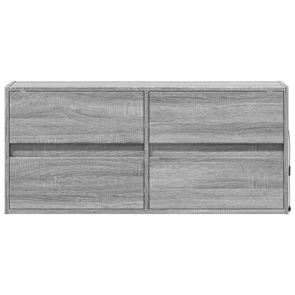 Έπιπλο Τοίχου Τηλεόρασης με LED Γκρι Sonoma 100x31x45 εκ. - Pakobazaar