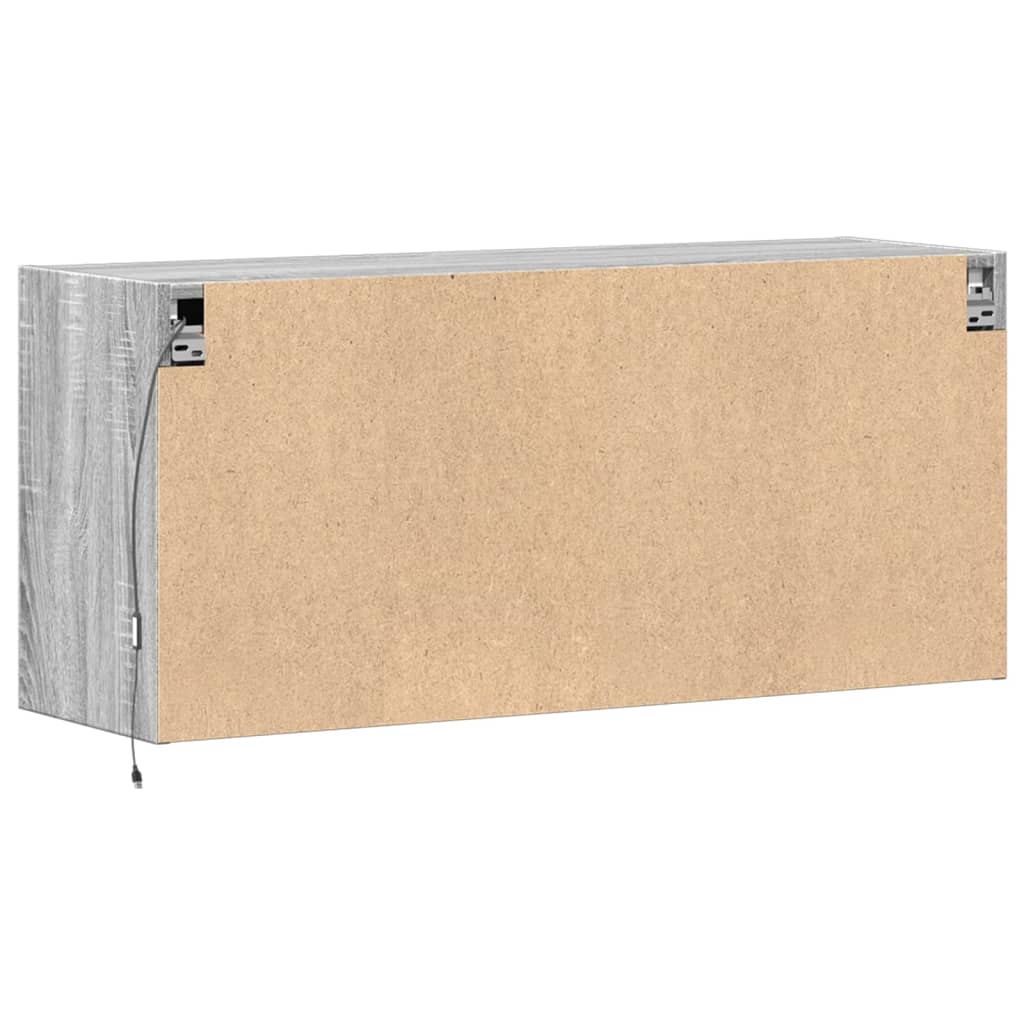 Έπιπλο Τοίχου Τηλεόρασης με LED Γκρι Sonoma 100x31x45 εκ. - Pakobazaar