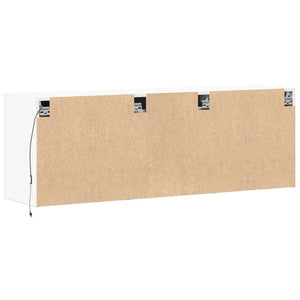 Έπιπλο Τοίχου Τηλεόρασης με LED Λευκό 130x31x45 εκ. - Pakobazaar