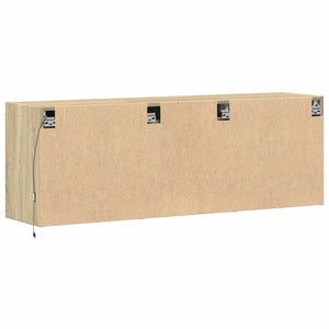 Έπιπλο Τοίχου Τηλεόρασης με LED Sonoma Δρυς 130x31x45 εκ.