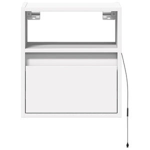 Έπιπλο Τοίχου Τηλεόρασης με LED Λευκό 41x31x45 εκ. - Pakobazaar