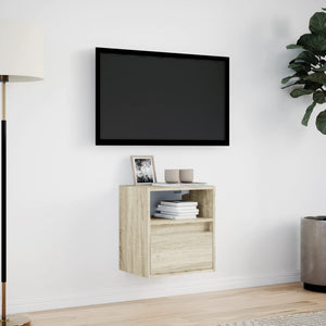 Έπιπλο Τοίχου Τηλεόρασης με LED Sonoma Δρυς 41x31x45 εκ. - Pakobazaar