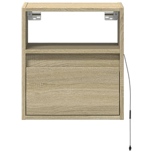 Έπιπλα Τοίχου Τηλ. με LED 2 Τεμ. Sonoma Δρυς 41x31x45 εκ. - Pakobazaar