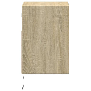 Έπιπλα Τοίχου Τηλ. με LED 2 Τεμ. Sonoma Δρυς 41x31x45 εκ. - Pakobazaar