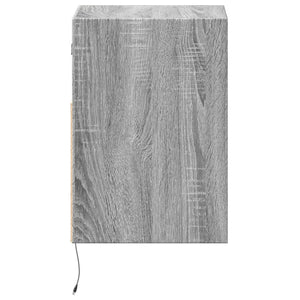 Έπιπλο Τοίχου Τηλεόρασης με LED Γκρι Sonoma 41x31x45 εκ. - Pakobazaar