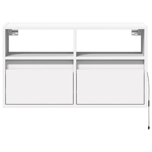 Έπιπλο Τοίχου Τηλεόρασης με LED Λευκό 80x31x45 εκ. - Pakobazaar