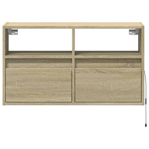 Έπιπλο Τοίχου Τηλεόρασης με LED Sonoma Δρυς 80x31x45 εκ. - Pakobazaar