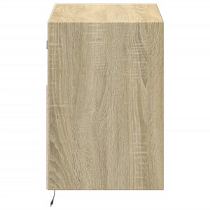 Έπιπλο Τοίχου Τηλεόρασης με LED Sonoma Δρυς 80x31x45 εκ. - Pakobazaar