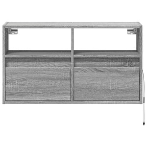 Έπιπλο Τοίχου Τηλεόρασης με LED Γκρι Sonoma 80x31x45 εκ. - Pakobazaar