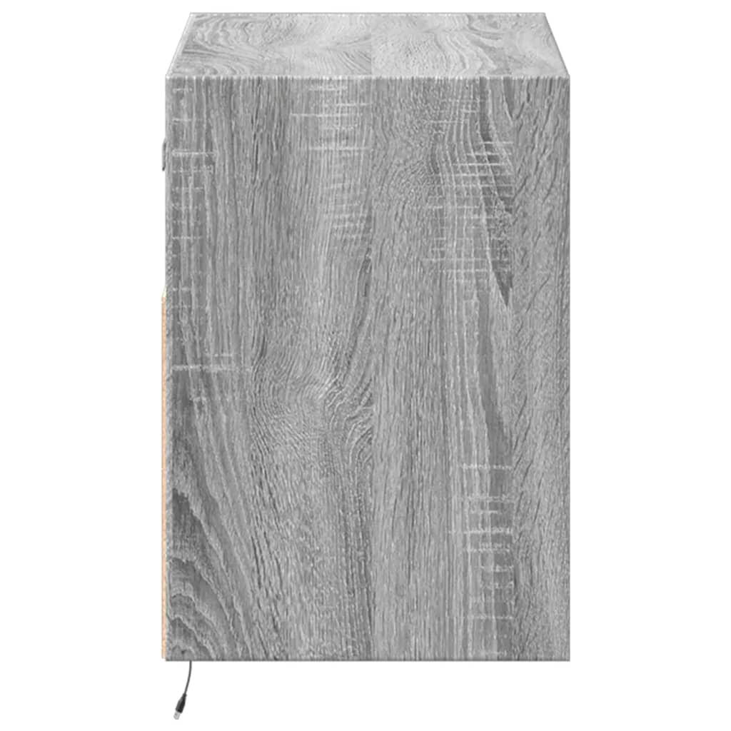 Έπιπλο Τοίχου Τηλεόρασης με LED Γκρι Sonoma 80x31x45 εκ. - Pakobazaar