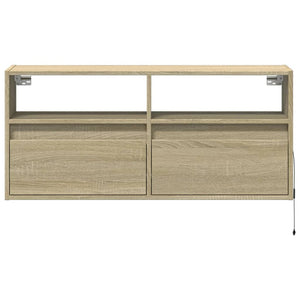 Έπιπλο Τοίχου Τηλεόρασης με LED Sonoma Δρυς 100x31x45 εκ. - Pakobazaar