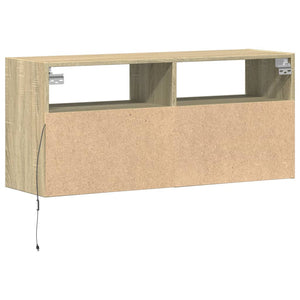 Έπιπλο Τοίχου Τηλεόρασης με LED Sonoma Δρυς 100x31x45 εκ. - Pakobazaar