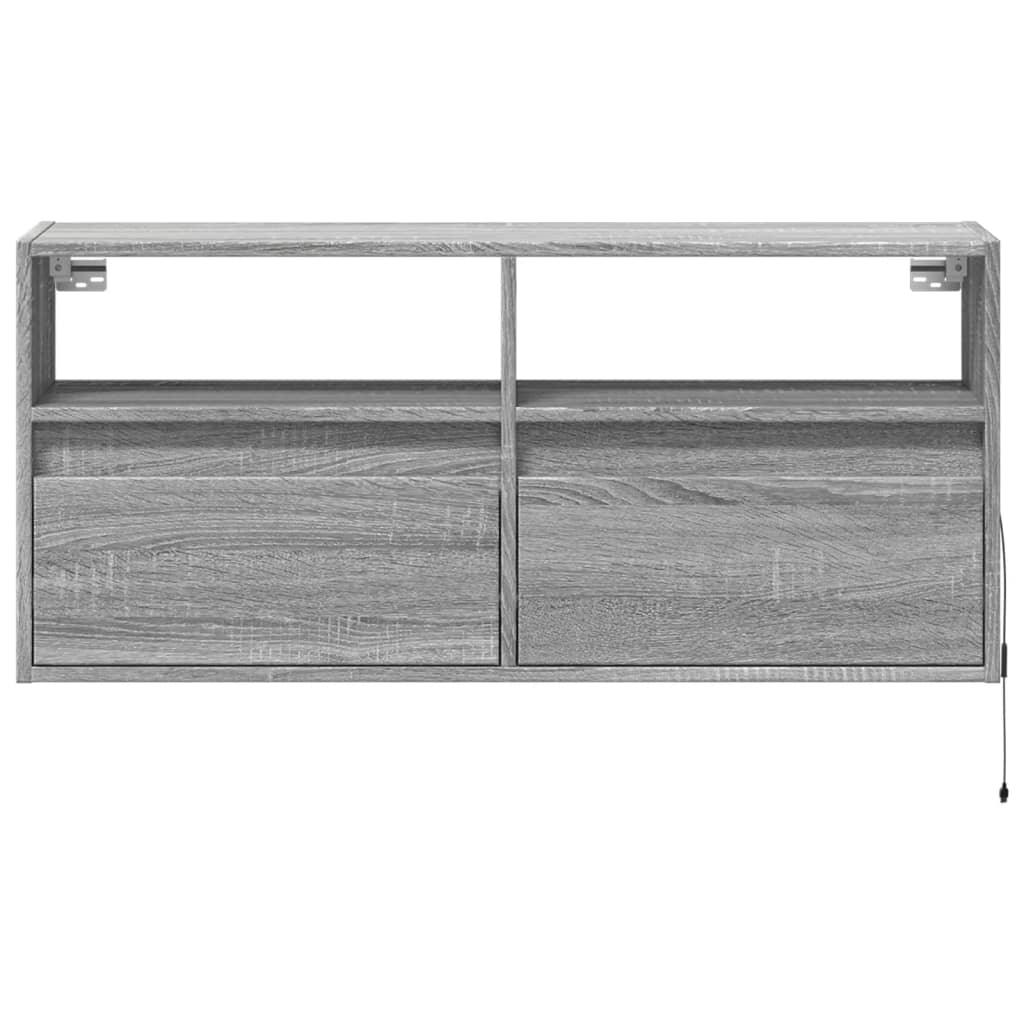 Έπιπλο Τοίχου Τηλεόρασης με LED Γκρι Sonoma 100x31x45 εκ. - Pakobazaar