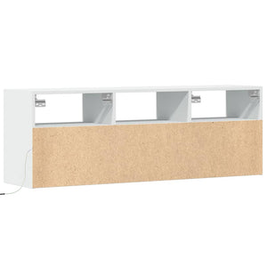 Έπιπλο Τοίχου Τηλεόρασης με LED Λευκό 130x31x45 εκ. - Pakobazaar