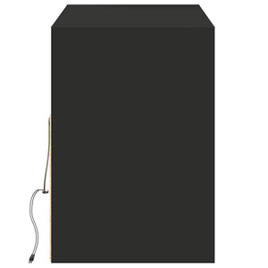 Έπιπλο Τοίχου Τηλεόρασης με LED Μαύρο 130x31x45 εκ.