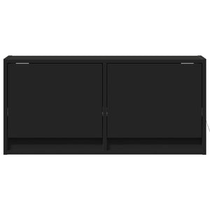 Έπιπλο Τοίχου Τηλεόρασης με LED Μαύρο 80x31x38 εκ. - Pakobazaar