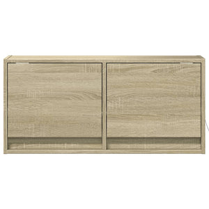 Έπιπλο Τοίχου Τηλεόρασης με LED Sonoma Δρυς 80x31x38 εκ. - Pakobazaar