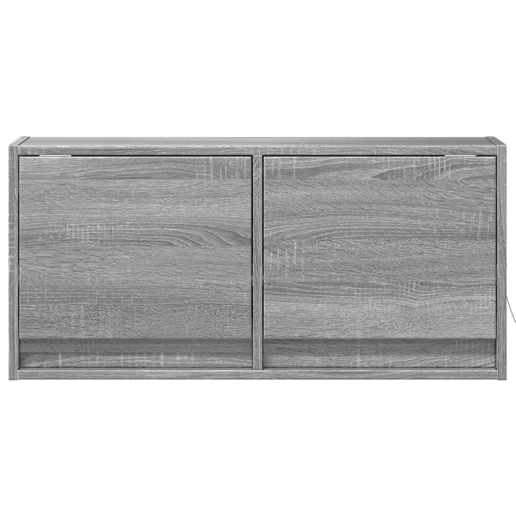 Έπιπλο Τοίχου Τηλεόρασης με LED Γκρι Sonoma 80x31x38 εκ. - Pakobazaar