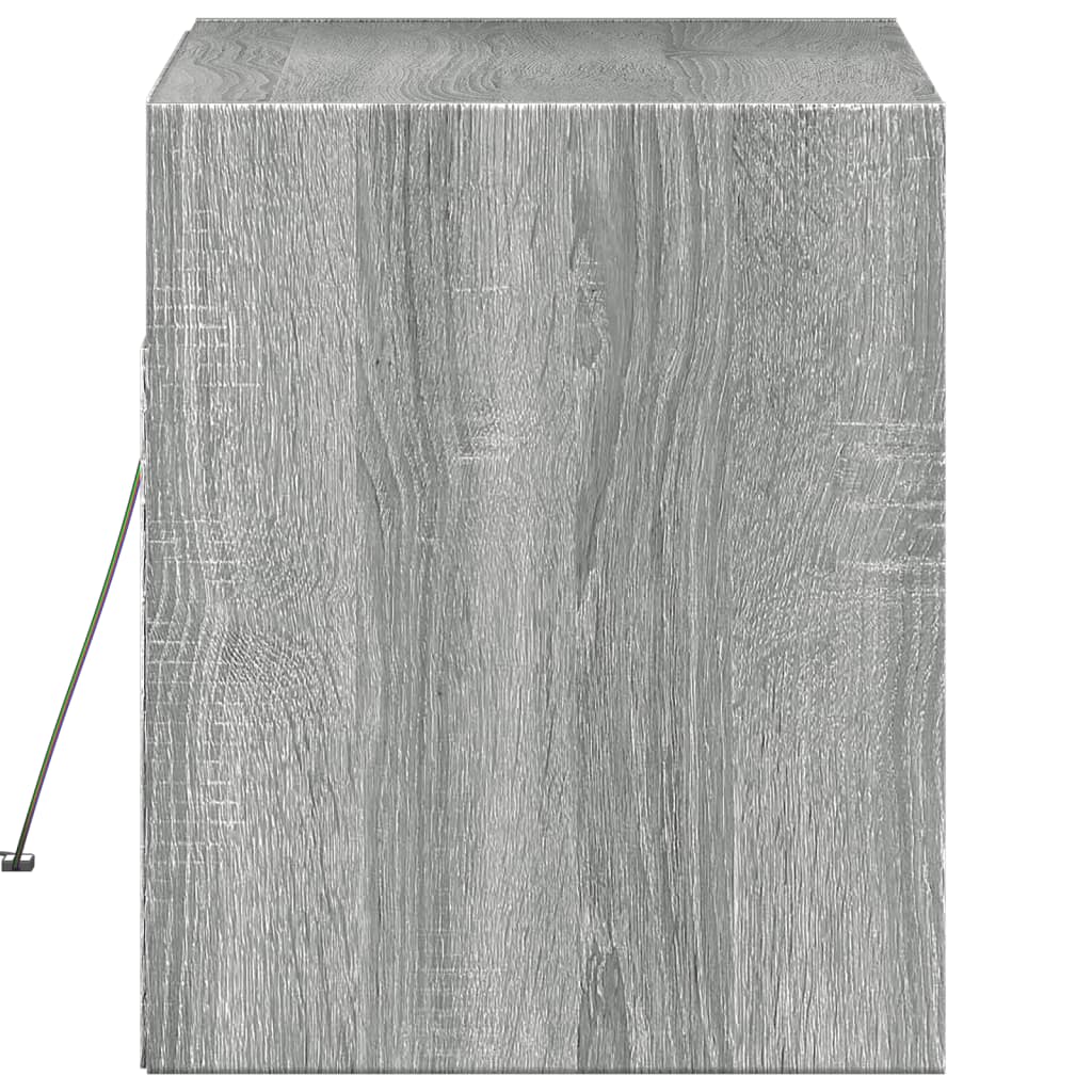 Έπιπλο Τοίχου Τηλεόρασης με LED Γκρι Sonoma 80x31x38 εκ. - Pakobazaar