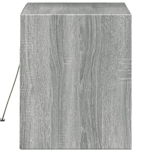 Έπιπλο Τοίχου Τηλεόρασης με LED Γκρι Sonoma 80x31x38 εκ. - Pakobazaar
