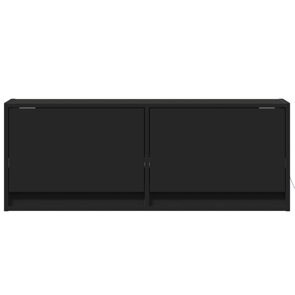 Έπιπλο Τοίχου Τηλεόρασης με LED Μαύρο 100x31x38 εκ. - Pakobazaar