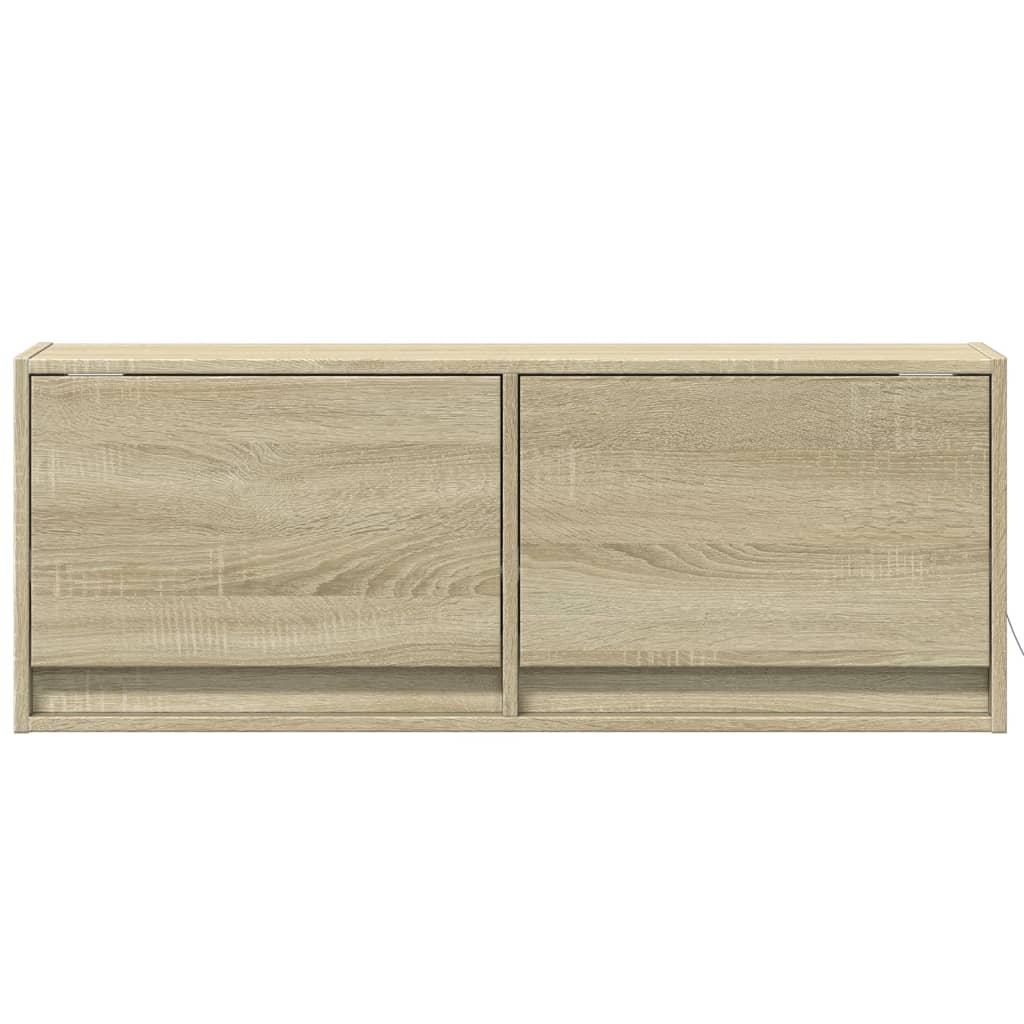 Έπιπλο Τοίχου Τηλεόρασης με LED Sonoma Δρυς 100x31x38 εκ. - Pakobazaar